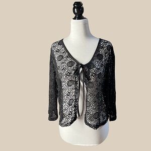 Lace Crochet Bolero/Shrug~ Size: S/M~Black
